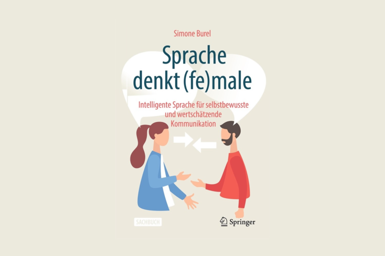 Buch-Cover der zweiten Auflage von "Sprache denkt Female" von Simone Burel