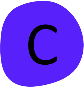 Violetter Kreis mit großem C