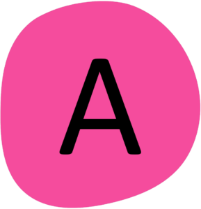 Pinker Kreis mit großem A