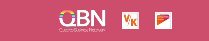 Logos von: Queeres Business Netzwerk Mannheim, Berufsverband VK und Wirtschaftsweiber - zur Pressemitteilung