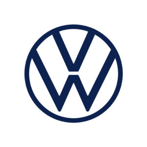 Das Volkswagen-Logo mit einem V und einem W innerhalb eines Kreises
