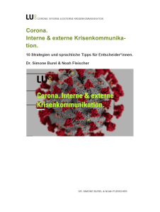 Cover von Corona. Interne & externe Krisenkommunikation: 10 Strategien und sprachliche Tipps für Entscheider*innen…