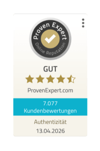 ProvenExpert Bewertungssiegel: GUT